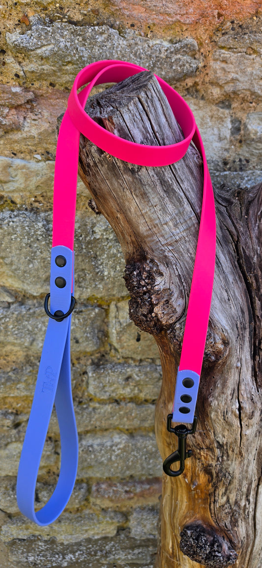 Passion Pink & Periwinkle - Waterproof BioThane© Dog Lead